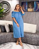 Off Shoulder Loose Casual Cropped Trousers Women  Jumpsuit TK-6282