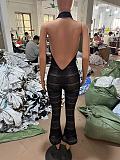 Solid Lace Cut-out Tight Sexy Casual Jumpsuit For Women RS-42338