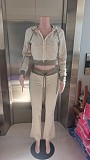 Flared Knitted Sweatshirt Slimming Fitness Pants Casual Set RS-CS008787