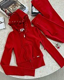 Flared Knitted Sweatshirt Slimming Fitness Pants Casual Set RS-CS008787