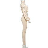 Sexy Drawstring Waist-cinching Crop Top High-waisted Tight Trousers Set SXE-K24S51552