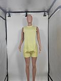 Knit Sleeveless Split Top Two-piece Sweater Set For Spring Summer MJL-MS003