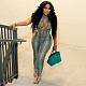 Python-patterned Semi-high neck Sleeveless Cut-out One Piece Jumpsuit DZHT-D25JP134