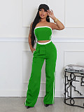 Sexy Strapless Top Wide-leg Loose Trousers Set Amazon RS-662