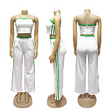Sexy Strapless Top Wide-leg Loose Trousers Set Amazon RS-662