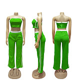 Sexy Strapless Top Wide-leg Loose Trousers Set Amazon RS-662