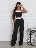 Sexy Strapless Top Wide-leg Loose Trousers Set Amazon RS-662