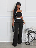 Sexy Strapless Top Wide-leg Loose Trousers Set Amazon RS-662