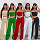 Sexy Strapless Top Wide-leg Loose Trousers Set Amazon RS-662