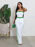 Sexy Strapless Top Wide-leg Loose Trousers Set Amazon RS-662