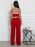 Sexy Strapless Top Wide-leg Loose Trousers Set Amazon RS-662