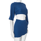 Casual Loose Slimming Dress Pleated Niche Style DZHT-K24DS294