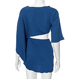 Casual Loose Slimming Dress Pleated Niche Style DZHT-K24DS294