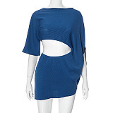 Casual Loose Slimming Dress Pleated Niche Style DZHT-K24DS294
