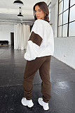 Casual Women Long Pants Heart Print Loose Hoodies Set SSN-211404