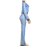 2025 Zipper Short Jacket Slim Trousers Set For Women ZJQD-K25S78877