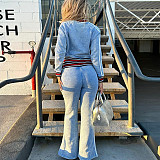 2025 Zipper Short Jacket Slim Trousers Set For Women ZJQD-K25S78877