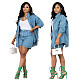 Women's Denim Suit Jacket Two-piece Denim Shorts AIL-250