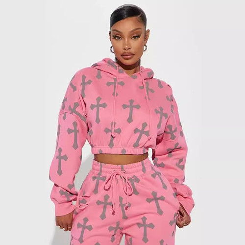 Pink New Long-sleeved Elastic Waist Women Suit BG-5041