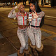 New Leopard Print Top Zipper Stitching Sporty Tight Trousers Two Pieces DLS-K25S80683