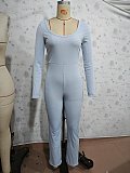 Gray Solid Sexy Woman Small Pit Strip Jumpsuit BG-55008