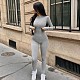 Sport Solid Tight Slimming High-waisted Jumpsuit For Women ZJQD-39599