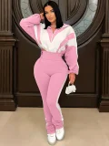 Fashionable Casual High-waisted Trousers + Cardigan Jacket Two-piece Set SH-391403