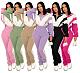 Fashionable Casual High-waisted Trousers + Cardigan Jacket Two-piece Set SH-391403