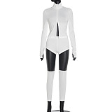 Sports Style Slim Fit Stand Collar Zipper Casual Shorts and Socks Three-piece Set  DZHT-292