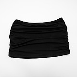 Sexy See-through Long-sleeved Top, Tight Miniskirt, Calf Leggings Three-piece Set DZHT-301
