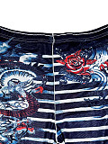 Sexy and Fashionable Mesh Positioning Print Long-sleeved Tousers Suit SHD-9722