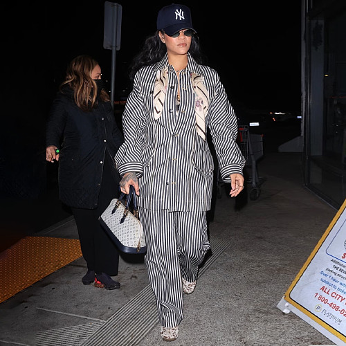 Striped Jacket Diagonal Striped Long Sleeve Shirt Wide Leg Pants Two-Piece Set YNS-8001