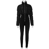 Sexy Cotton Stretch Slim Jacket Tight Jumpsuit DZHT-575