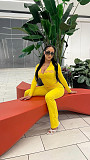Casual Letter Print Hooded Zipper Top High-Waisted Pants Set XS-1004