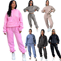 New Autumn Winter Long-sleeved Hooded Fleece Sweatshirt Women Fashion Casual Pants Set SSN-211511 New Autumn Winter Long-sleeved Hooded Fleece Sweatshirt Women Fashion Casual Pants Set SSN-211511