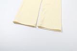 New Solid Color Button Cardigan Jacket High Waist Loose Trousers Lazy Style Suit SXE-78942