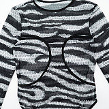 Zebra Print Hollow Bodysuit With Tight Pants Hot Girl Suit DZHT-306