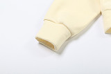 New Solid Color Button Cardigan Jacket High Waist Loose Trousers Lazy Style Suit SXE-78942
