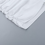 Sexy V-neck Ribbon Backless Slim Long-sleeved Hip Skirt FLY-25206