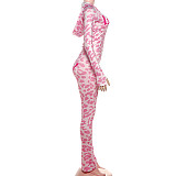 Fashionable Hooded Camouflage Print Long-sleeved Slim-fit Trousers Two-piece Suit