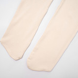 Fashionable Tight-fitting Long-sleeved Top With Hip-lifting Casual Leg-length Pants Set DZHT-382