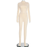 Fashionable Tight-fitting Long-sleeved Top With Hip-lifting Casual Leg-length Pants Set DZHT-382