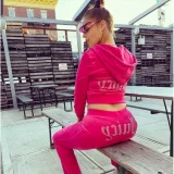 Sporty 2 Pieces Sets Women Velvet Hoodies And Long Pants RS-9795