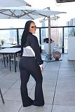 Fashion Sweatshirt Zipper Lapel Sweatshirt Zipper Jacket Slim Fit Trousers Set  LSD-2318