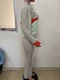 Fashion Sweatshirt Zipper Lapel Sweatshirt Zipper Jacket Slim Fit Trousers Set  LSD-2318