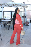 Fashion Sweatshirt Zipper Lapel Sweatshirt Zipper Jacket Slim Fit Trousers Set  LSD-2318