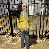 Personalized Trendy Printed Street Style Sweatshirt and Sweatpants Set FLY-25337
