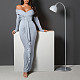 Sexy One-shoulder Rhinestone Long-sleeved Dress FLY-25342
