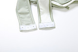 Sexy Backless Hooded Jumpsuit With Drawstring and Hip-hugging Miniskirt Set SXE-79493