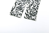 Fashionable Leopard Print Long-sleeved Half-high Collar Sports Slim-fit Jumpsuit DLS-80871